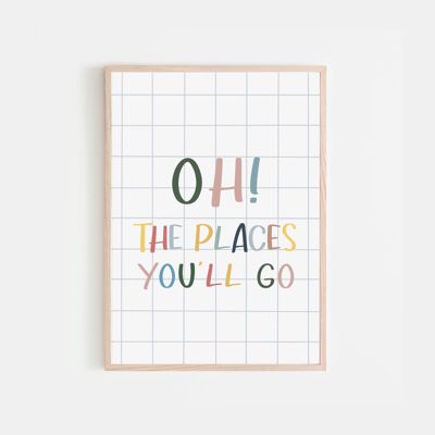 Oh! The Places You'll Go A3 Nursery Print