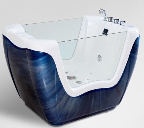 Vasca Spa BLU per toelettatura completa di idromassaggio, idro-ozono, bolle al latte, nano bolle e cromoterapia