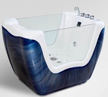 Bain à remous BLUE pour le toilettage complet avec hydromassage, hydro-ozone, bulles de lait, nano bulles et chromothérapie 1