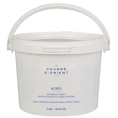 Gommage corps et visage - Cristaux roses & coque d'argan 2Kg