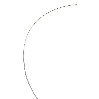 CURVED LED STEHLEUCHTE METALL SATIN HÖHE 140cm (AUCH ALS TISCHLEUCHTE VERFÜGBAR)