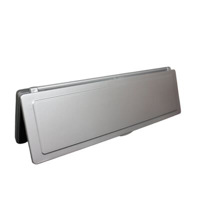 Satin Silver Magflap MK2 - Letter Box Draught Excluder - Magnetic Closure - Made in the UK