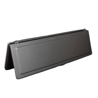 Noir satiné Magflap MK2 - Cache-courant d'air pour boîte aux lettres - Fermeture magnétique - Fabriqué au Royaume-Uni