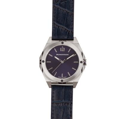 Representor 42mm/Steel/Blue/Brushed/Leather