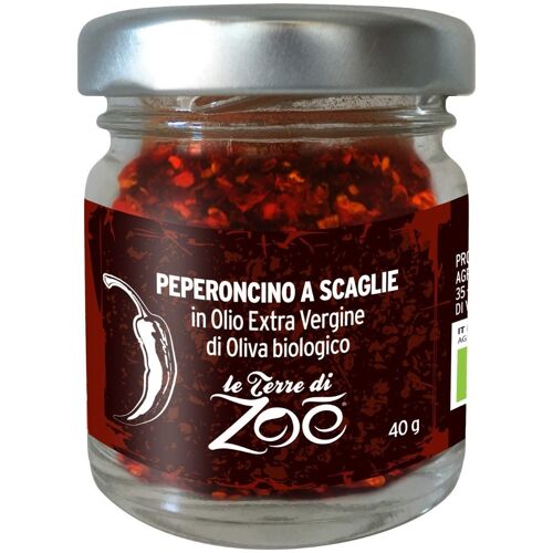 Scaglie di Peperoncino Calabrese Biologico sott'olio 40gr