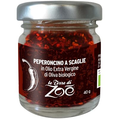 Organic Calabrian Chili Flakes in Oil 40gr