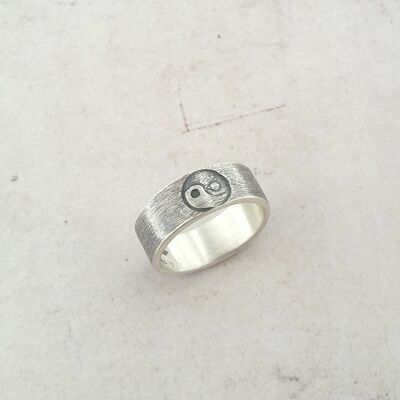 Anello etnico Yin Yang in argento 925