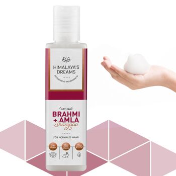 Shampoing Ayurvédique Brahmi&Amla 200ml COSMÉTIQUES NATURELS CERTIFIÉS, vegan, sans silicone 1