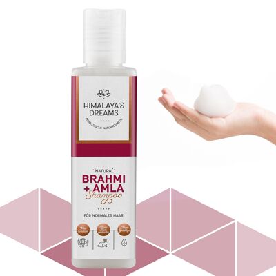 Shampoing Ayurvédique Brahmi&Amla 200ml COSMÉTIQUES NATURELS CERTIFIÉS, vegan, sans silicone