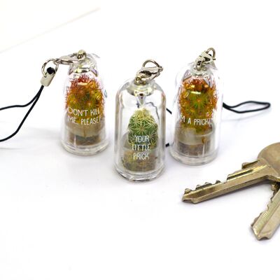 Mini Terrarium Cactus Keychain