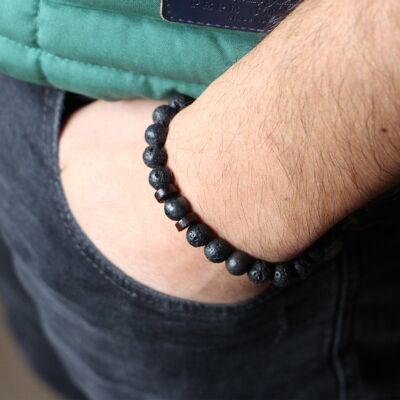 Men's Lava Stone/Labradorite Bracelet
