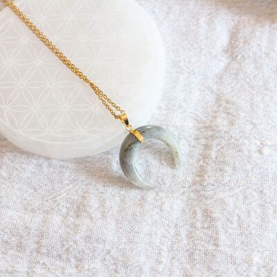 Collier Lune en Labradorite