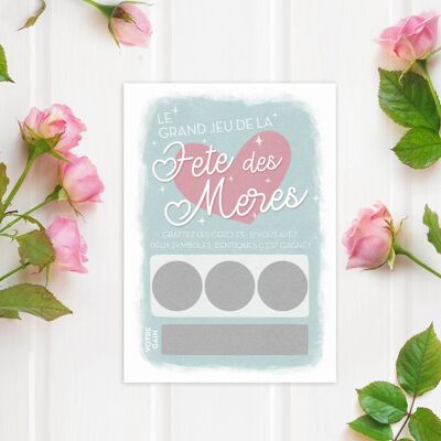 Mother's Day card - scratch off round