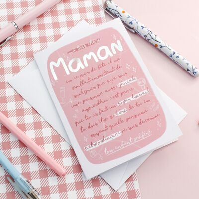 Carte fête des mères & anniversaire - de la part de ton enfant préféré