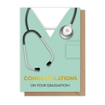 Carte felicitation diplome de medecine