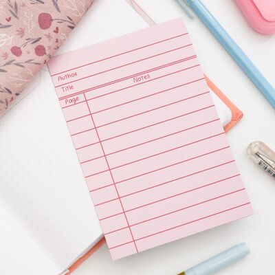 Library notepad - Pink
