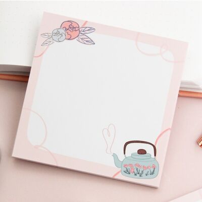 Square notepad - Tea time