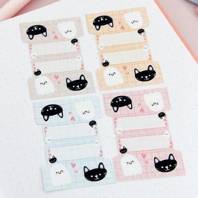 Self-adhesive tabs - Cats & Ghosts