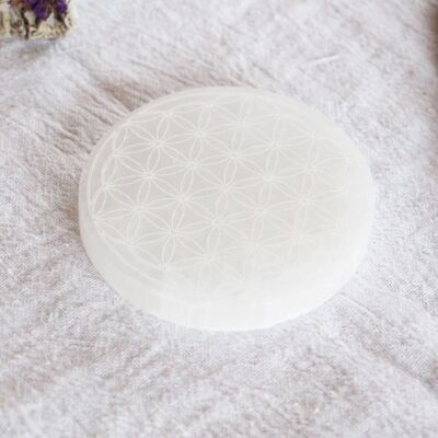 Selenite Flower of Life energizing tray