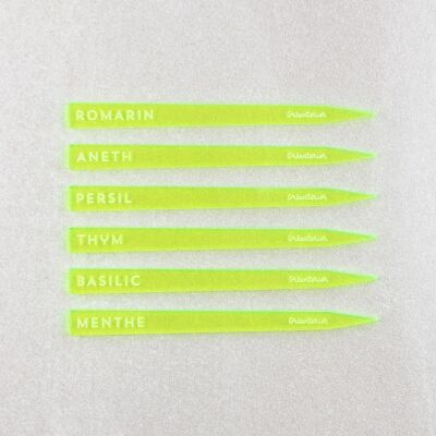 Mint plant markers - Neon yellow acrylic