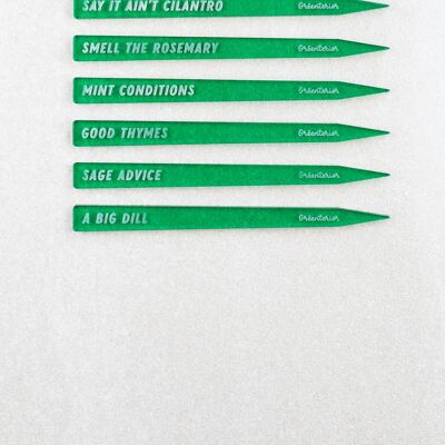 Big dill plant markers - Green acrylic