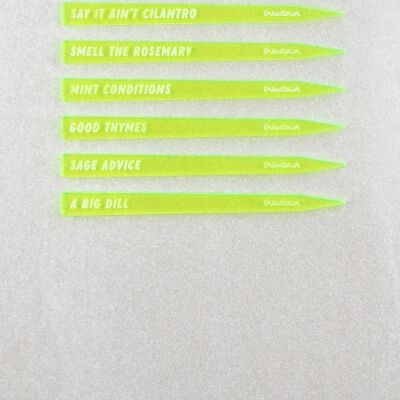 Big dill plant markers - Neon yellow acrylic