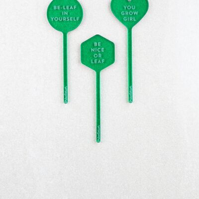 Plant markers You grow girl - Green acrylic