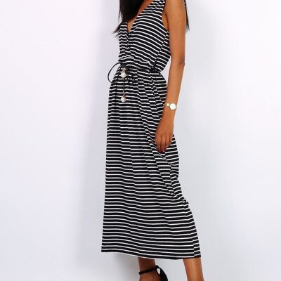 Long sailor dress EMILLA black Blue