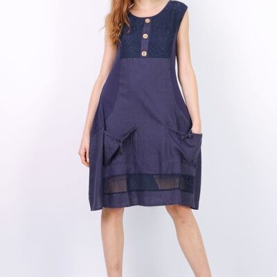 Short plain blue dress MACMAX HURRICANE Blue