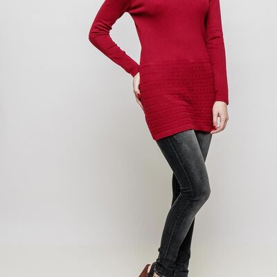 Tunica blu in maglia VINADA Rosso