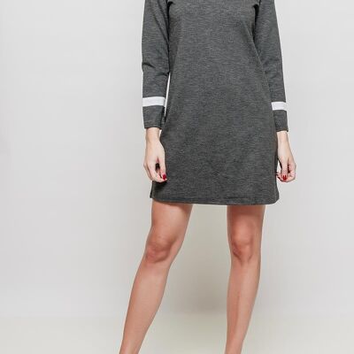 Dress with contrasting point collar CAROLINA blue Gray