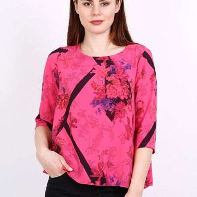 FLOJET top with mid-length sleeves white Rose