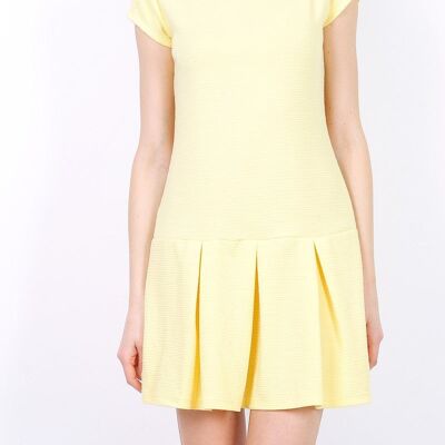 Robe courte uni MACMAX JIULA blanc   Jaune