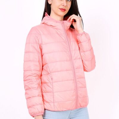 Lightweight hooded down jacket MACMAX LANA Fuschia Pink