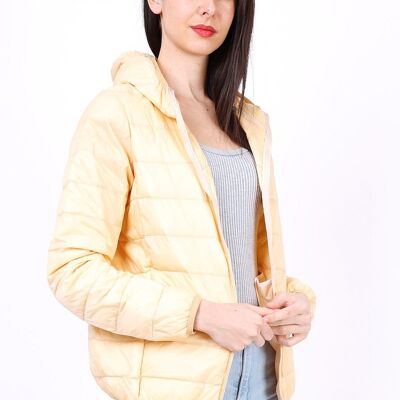 Lightweight hooded down jacket MACMAX LANA Purple Beige