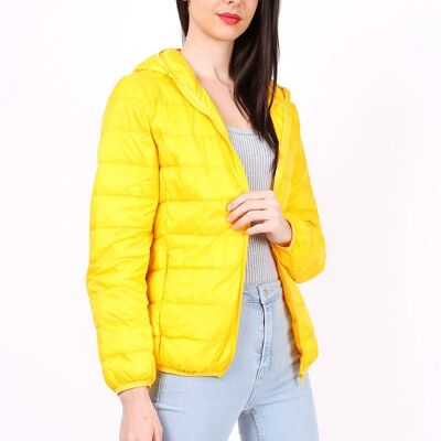 Lightweight hooded down jacket MACMAX LANA Yellow Yellow