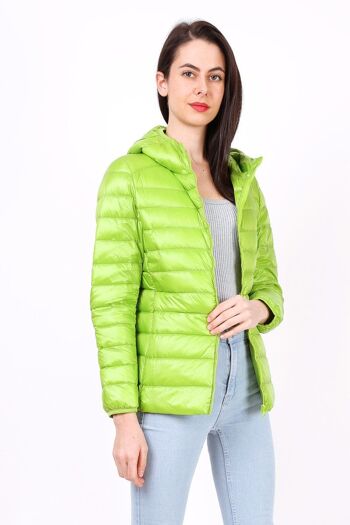 Doudoune légère à capuche MACMAX LANA Beige   VERT_FLUO 1