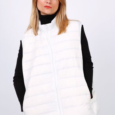 Leichte ärmellose Daunenjacke MACMAX CATY Pink White