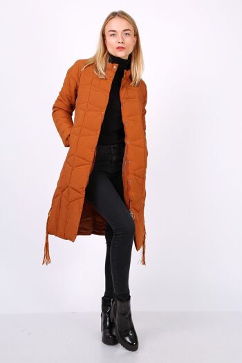 Manteau longueur au genou CAMILLA orange   Orange 1