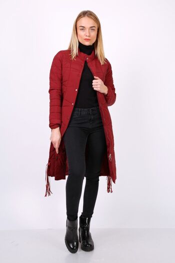 Manteau longueur au genou CAMILLA orange   Rouge 1