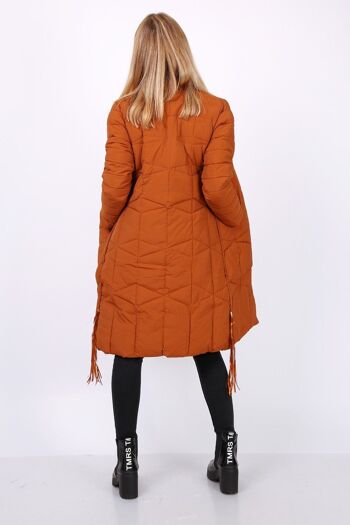 Manteau longueur au genou CAMILLA orange   Rouge 3