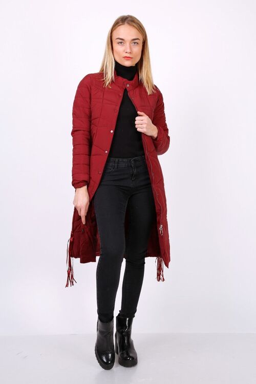 Manteau longueur au genou CAMILLA vert   Rouge