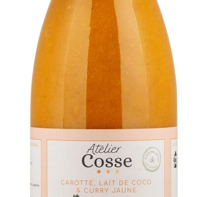 Soupe carottes, lait de coco et curry jaune bio 740mL