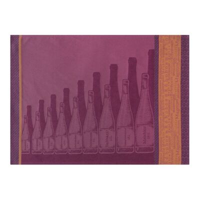 Tea towel - Wine bottle templates 50 x 75 cm, in cotton jacquard