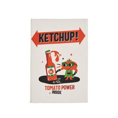 Tea towel - MISTERATOMIC TOMATOPOWER 50 x 75 cm, cotton