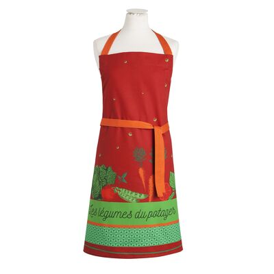 Apron - Vegetables from the garden 76 x 85 cm, in cotton
