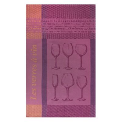 Tea towel - WINE GLASSES 50 x 75 cm