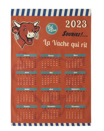 Torchon - VACHE QUI RIT CALENDRIER 50 x 75 cm 1