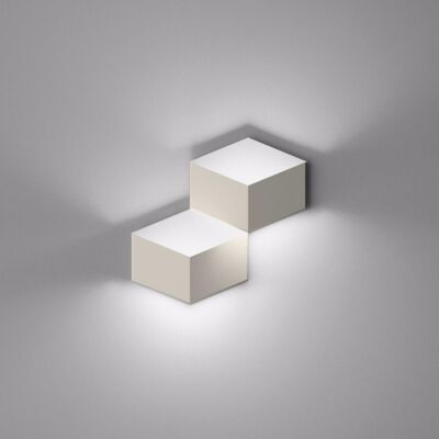 Aplique LED 3D Lámpara de pared de diseño cuadrada blanca moderna