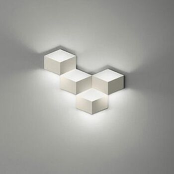 Applique murale LED 3D Blanc lampe design carré mur morderne 2